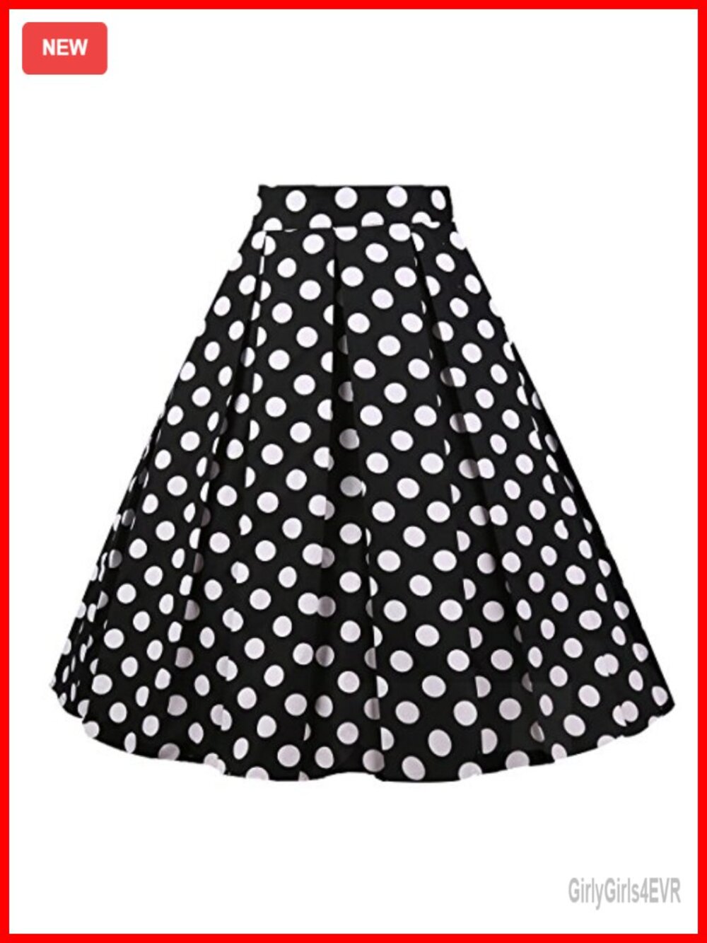 Womens Pleated Vintage A-Line High Waist Midi Skirt with Pockets